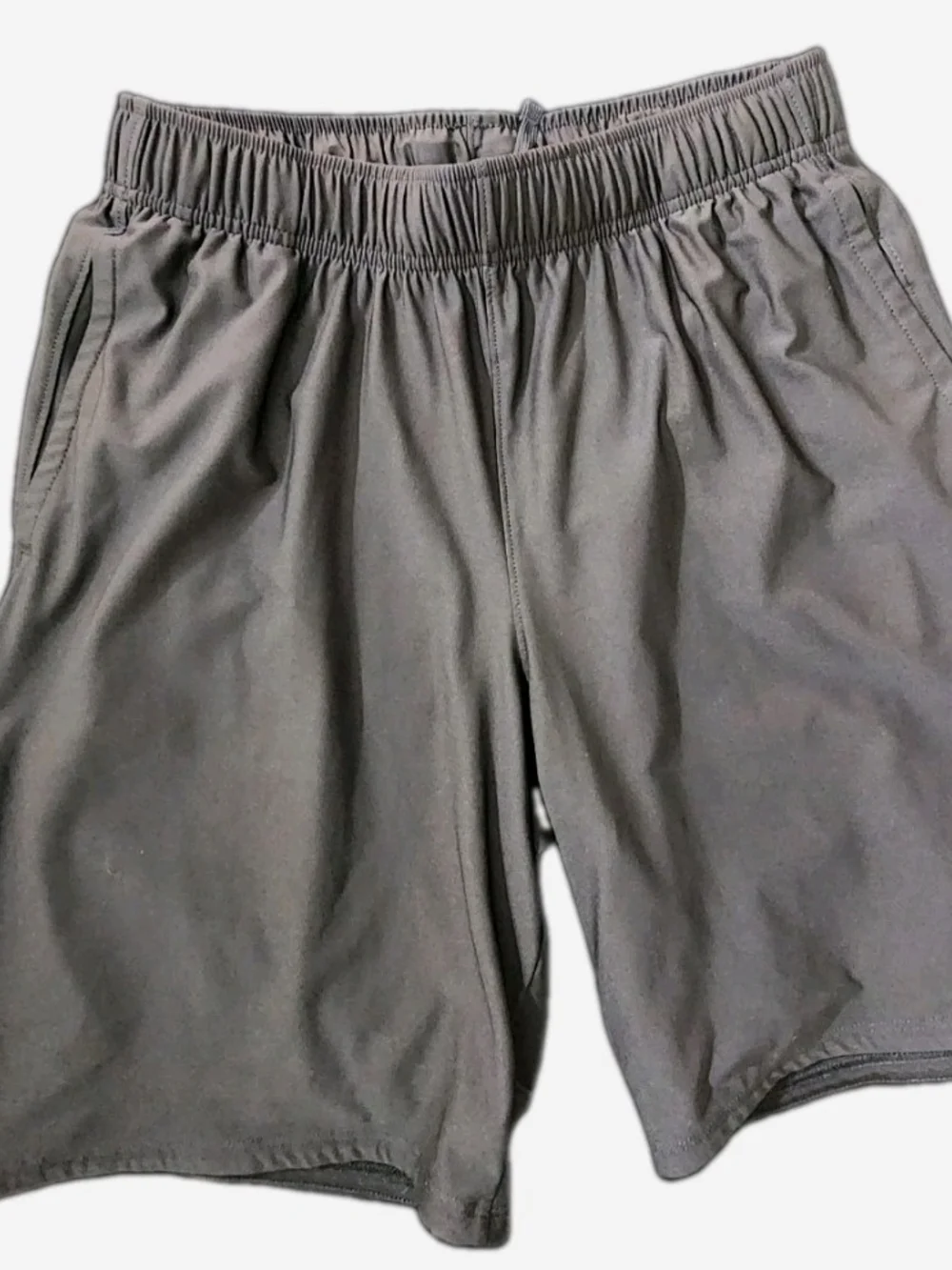 Men's Elastic-Waist Gray Casual Shorts